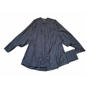 Oak Hall Green Weaver Unisex Black Graduation Masters Cap and Gown Sz Plus 1